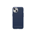 Flexible Carbon Case with a carbon pattern for iPhone 15 - blue