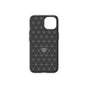 Flexible Carbon Case with a carbon pattern for iPhone 15 - blue