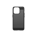 Flexible carbon pattern case for iPhone 15 Pro Carbon Case - black