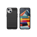 Flexible Carbon Case with a carbon pattern for iPhone 15 - blue