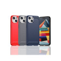 Flexible Carbon Case with a carbon pattern for iPhone 15 - blue