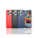 Flexible carbon pattern case for iPhone 15 Pro Carbon Case - black