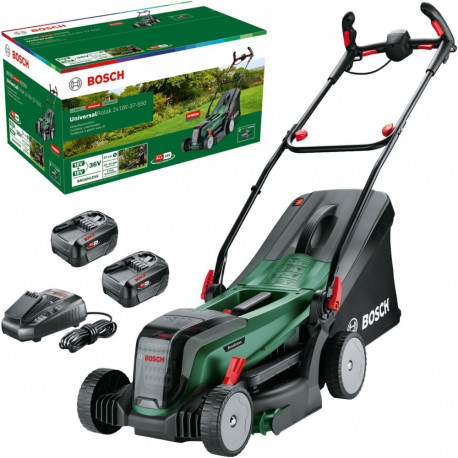 Akku-Rasenmäher UniversalRotak 2x18V-37-550, 36Volt (2x18V) (grün/schwarz, 2x Li-Ionen Akku 4,0Ah, P