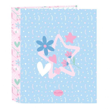 Ring binder BlackFit8 Smile Blue Pink A4 27 x 33 x 6 cm