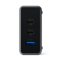 Satechi USB-C PD GaN laadija 100W, 2x USB-C, 1x US