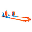 Hot Wheels Track Creator kolmikloopidega komplekt ja 1:64 mõõtkavas mänguauto, rajasüsteemi komplekt