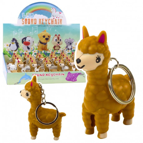 lama ja alpaka LED-taskulamp helidega võtmehoidja seljakotile