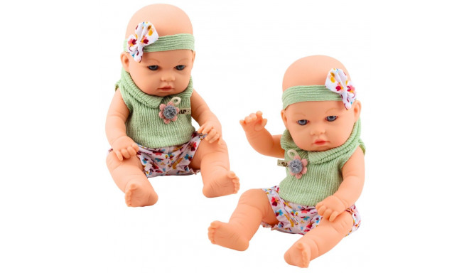 Lalka Bobas Zielone Ubranko W Kwiatki Opaska Z Kokardką