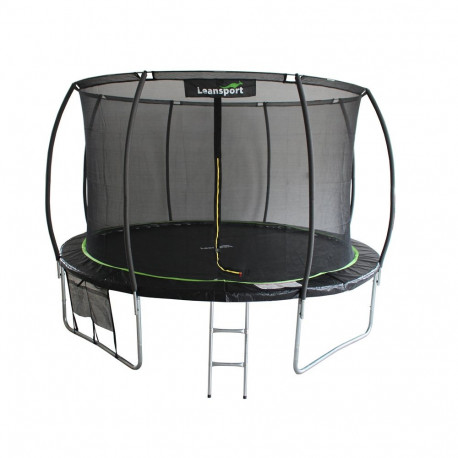 trampoliin LEAN Sport Max 14ft must-roheline