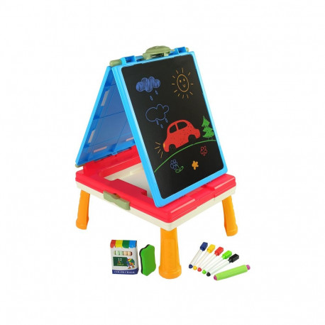 3-ühes magnetiline-kriiditahvel, sinine mängulaud