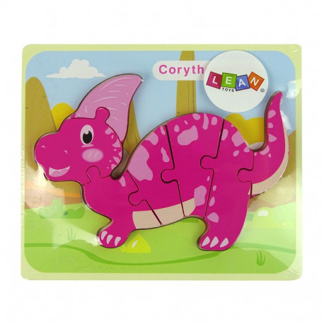 drewniane puzzle corythosaurus roosa spinosaurus lilla