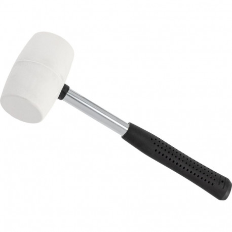 plekksepa kummivasar 225g fi=40mm, valge, metall-kumm käepide