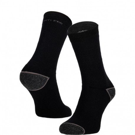 L3090243 keskmise paksusega must-hall sokid, suurus 43-46, 3 paari