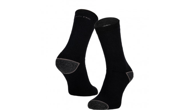 L3090243 keskmise paksusega must-hall sokid, suurus 43-46, 3 paari