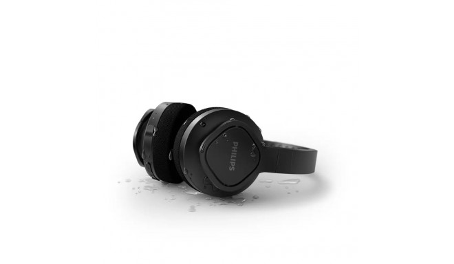 Philips Wireless sports headphones TAA4216BK/00  Washable ear-cup cushions  IP55 dust/water protecti