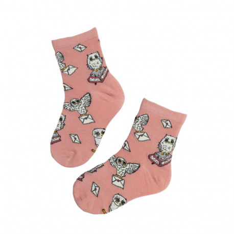 SOKISAHTEL OWL roosad öökullidega sokid lastele