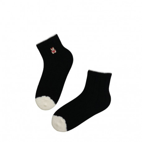 SOKISAHTEL TEDDY musta värvi pehmed sokid 444