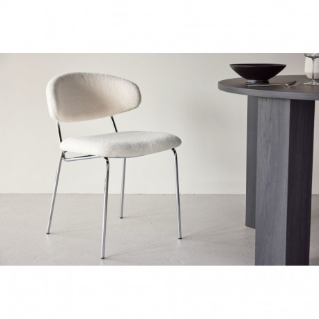 Söögitool Chico, valge/kroom