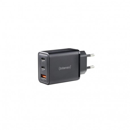 Intenso Power Adapter W65ACC, USB power adapter with 1 USB-A and 2 USB-C ports, black