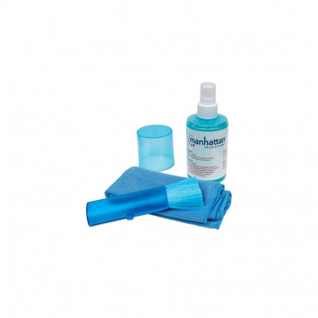 Manhattan LCD Cleaning Kit, Alcohol-free, Includes Cleaning Solution (200ml), Brush and Microfibre C