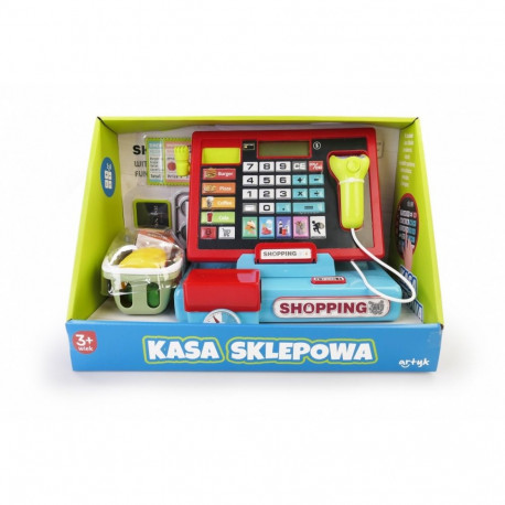 Cash register with scanner and scale