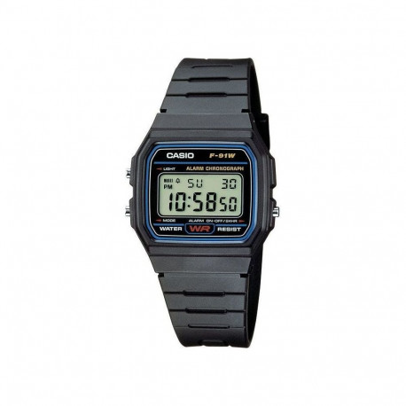 Casio F-91W-1YER retro stiilis universaalne kell