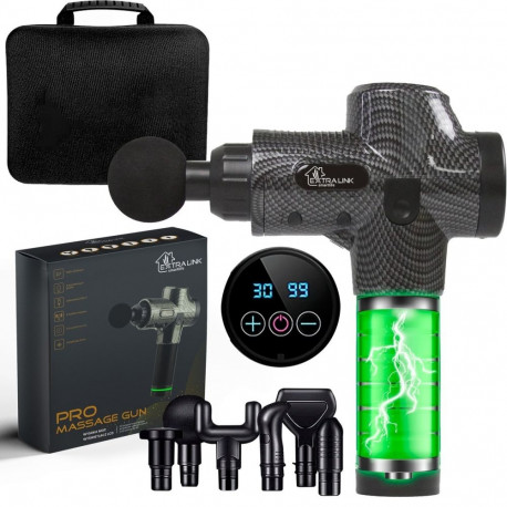 Extralink Massage Gun Pro Massage Gun 3800 RPM, 6 interchangeable tips
