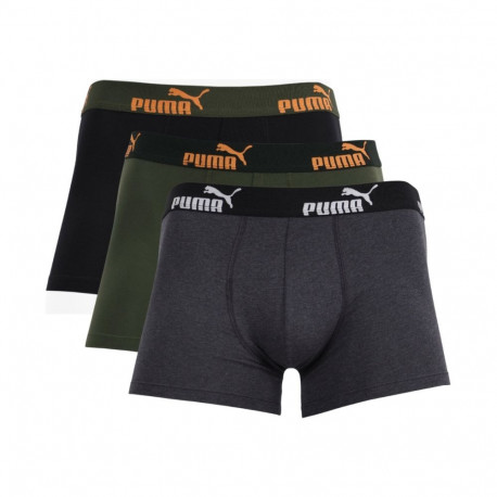 Bokserki męskie Puma 3-pack szare, zielone, czarne 100003547 3731/003 020 XL