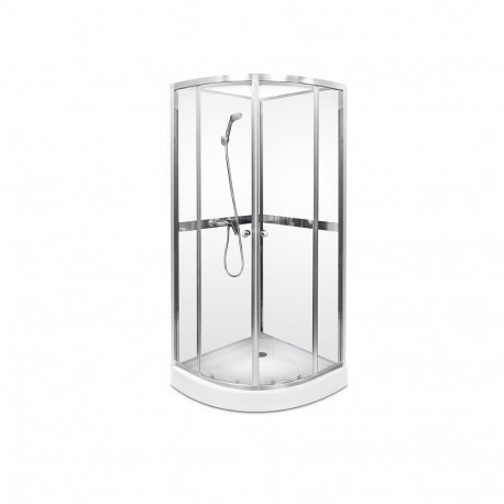 SHOWER ENCL QA097-90 NERO WHITE 90X90 3P