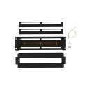 19" 3U VOLTAGE DISTRIBUTION PANEL WITH DIN RAIL TS-35 BLACK LANBERG