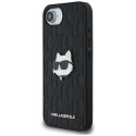 Karl Lagerfeld Monogram Choupette Head Pin iPhone 16e Case - Black