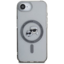 Karl Lagerfeld IML Metal Karl & Choupette Heads MagSafe iPhone 16e Case - Black