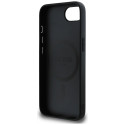 Guess Grained Hot Stamp Peony Triangle Logo MagSafe Case for iPhone 16e - Black