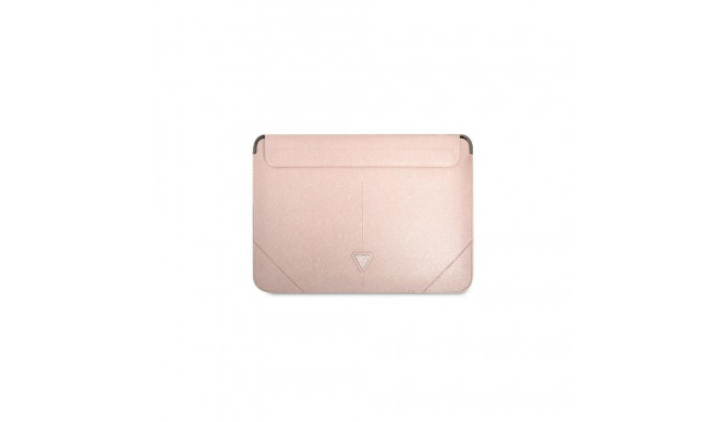 Guess Saffiano Triangle Logo case for a 14" laptop - pink
