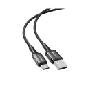 Acefast USB cable - USB Type C 1.2m, 3A black (C1-04 black)