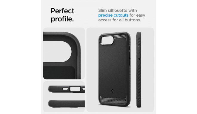 Spigen Rugged Armor MagSafe case for iPhone 16e / 17e - black