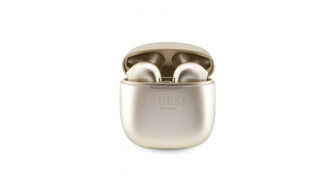 Guess GUTWST26PSD TWS Bluetooth headphones + docking station - gold Classic EST Logo