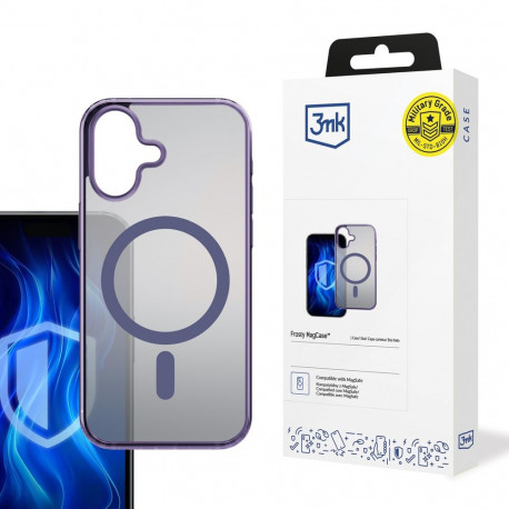 3mk Frosty MagCase Purple Case for Apple iPhone 16 Plus - purple