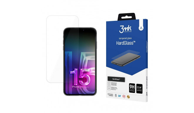 Tempered Glass 9H 3mk HardGlass™ for iPhone 15 Pro