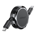 Acefast C13-03 USB-C - USB-C 60W Cable Retractable - Black
