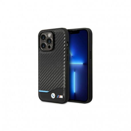 Case BMW BMHCP14L22NBCK iPhone 14 Pro 6.1 "black / black Leather Carbon