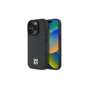 DKNY Repeat Pattern Stack Logo MagSafe iPhone 16 Pro Case - Black