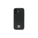 DKNY Repeat Pattern Stack Logo MagSafe iPhone 16 Case - Black