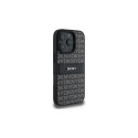 DKNY Texture Pattern Tonal Stripe iPhone 16 Pro Case - Black