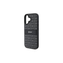 DKNY Texture Pattern Tonal Stripe iPhone 16 Case - Black