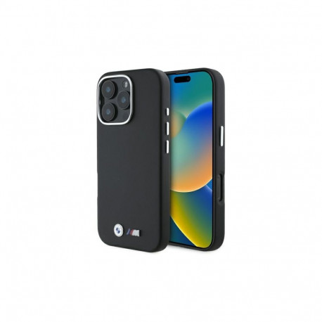 BMW M Smooth Full Wrapped Metal MagSafe Case for iPhone 16 Pro Max - Black