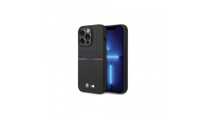BMW Silicone Pattern iPhone 15 Pro Case - Black