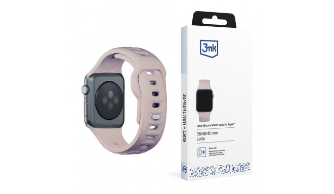 3mk kellarihm Silicone Apple Watch 38/40/41mm, beež