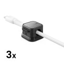 Joyroom JR-ZS368 magnetic cable organizer - black (3 pcs.)