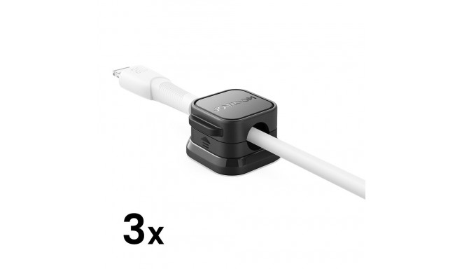 Joyroom JR-ZS368 magnetic cable organizer - black (3 pcs.)